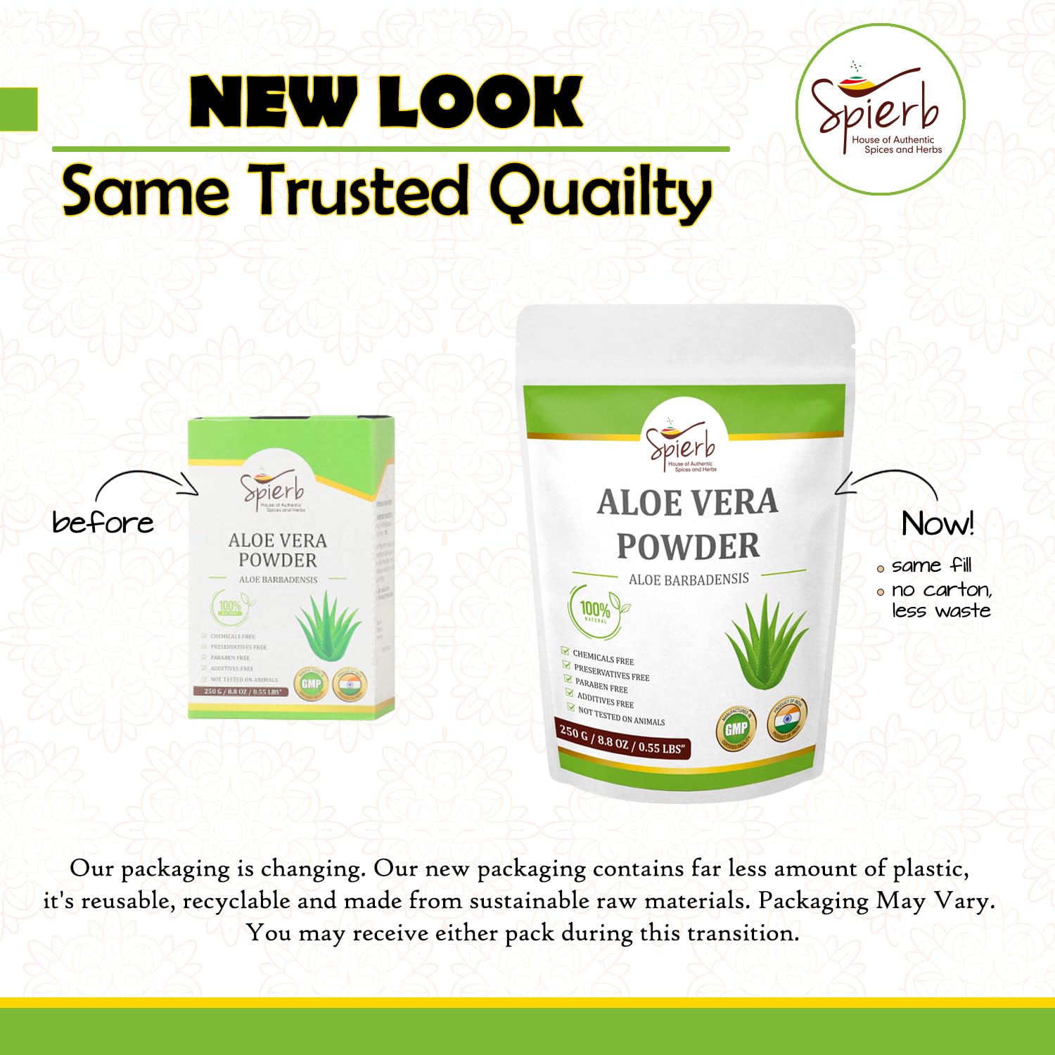 Aloe Vera Proszek - 250 gm