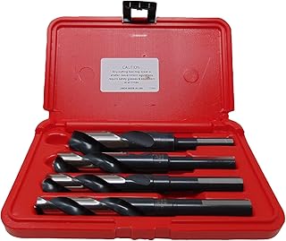 Norseman by Viking Drill and Tool 30323 9/16 in, 5/8 in, 3/4 in, 1 in. 135 Degree Split Point Cryo-Nitride S&D Set , Red