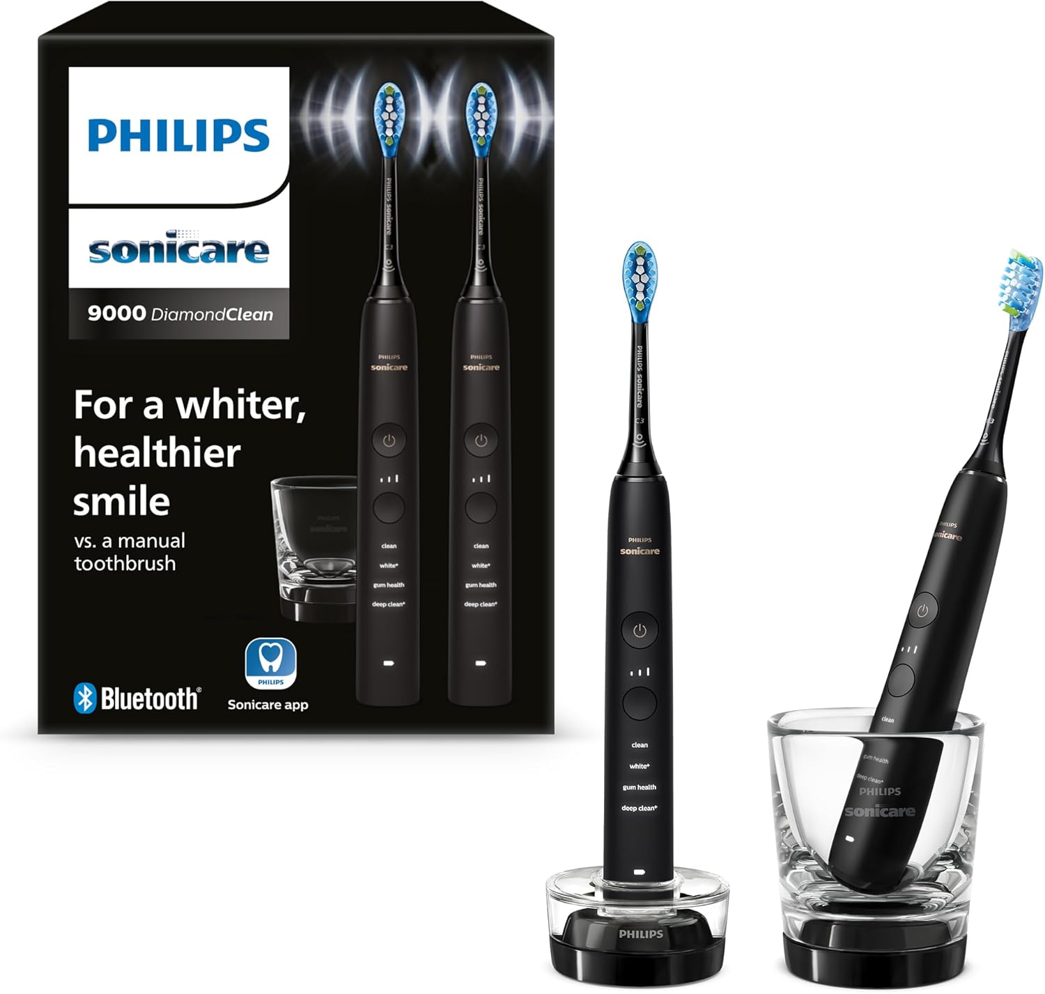 PHILIPS Sonicare DiamondClean 9000 Schwarz Doppelset