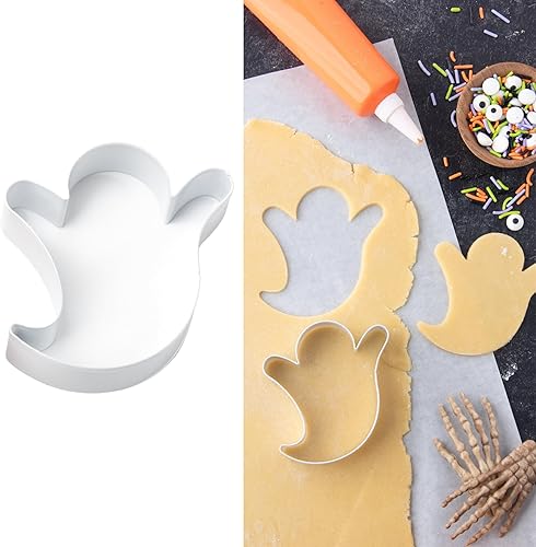 Cookie Cutter Kingdom, Cortadores de galletas de Halloween, 2 unidades, acero inoxidable, hermoso acabado recubierto, molde para pasteles, galletas