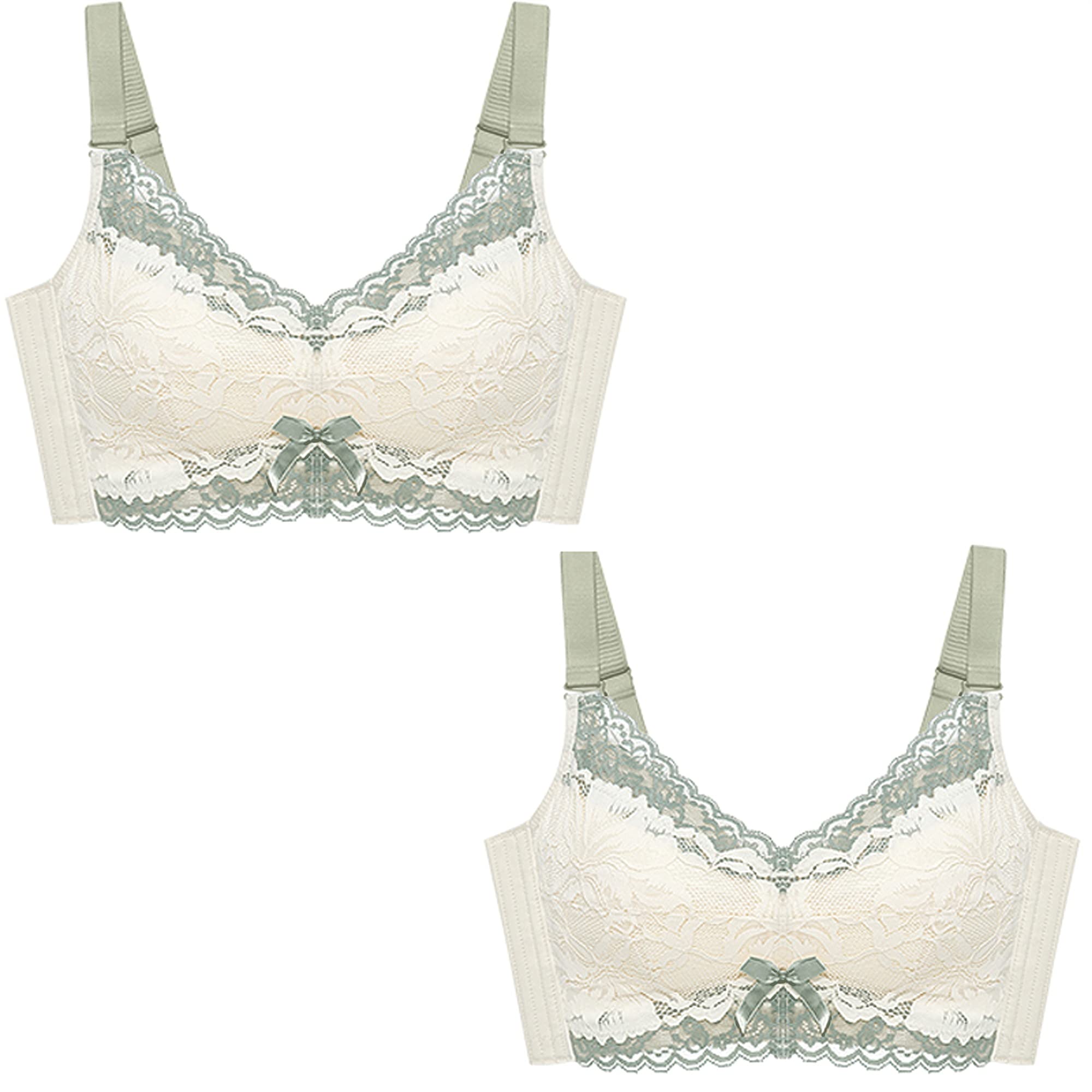 Soutien-gorge minimiseur grande taille sans armatures push-up lot de 2 lingerie dentelle - 8
