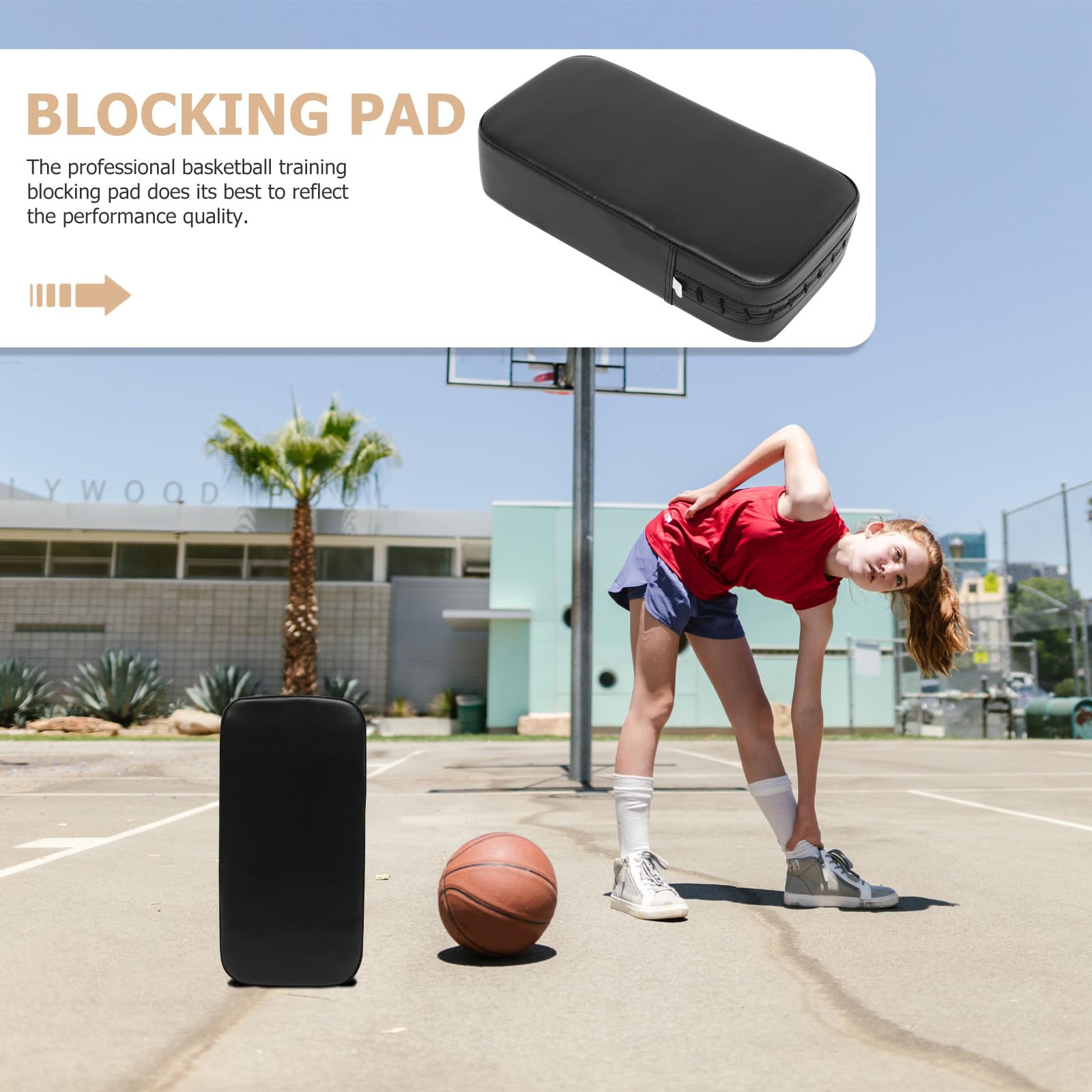 GARVALON Almohadilla Bloqueadora Profesional para Entrenamiento de Baloncesto Material PU y Espuma de Perlas para Entrenamiento de Fuerza y Defensa en Niños