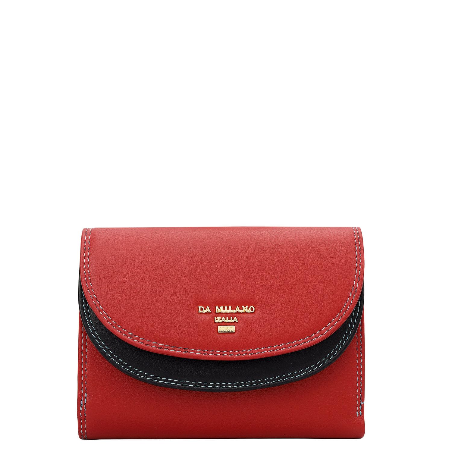 da milano Premium Leather Wallet for Women | Multi Compartment Travel Wallet - Red (10374)-picture-44