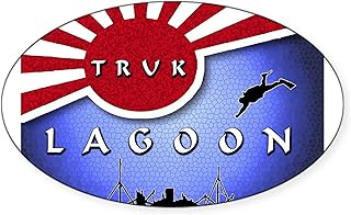 CafePress Truck Lagoon Wreck ... Oval Car Bumper Sticker