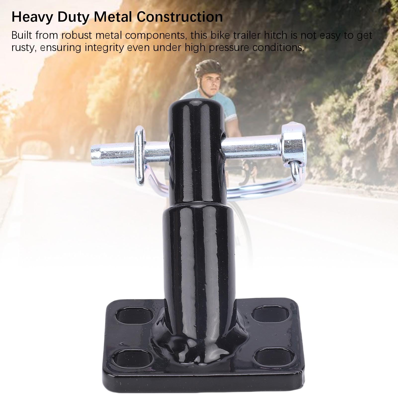 RiToEasysports Trailer Bike Hitch, Accoppiatore di Rimorchi per Bici Rilascio Rapidamente Attacco Adattatore in Lega in Acciaio con Bloccaggio Innovativo per Bambini Cargos Pet Rimorchi