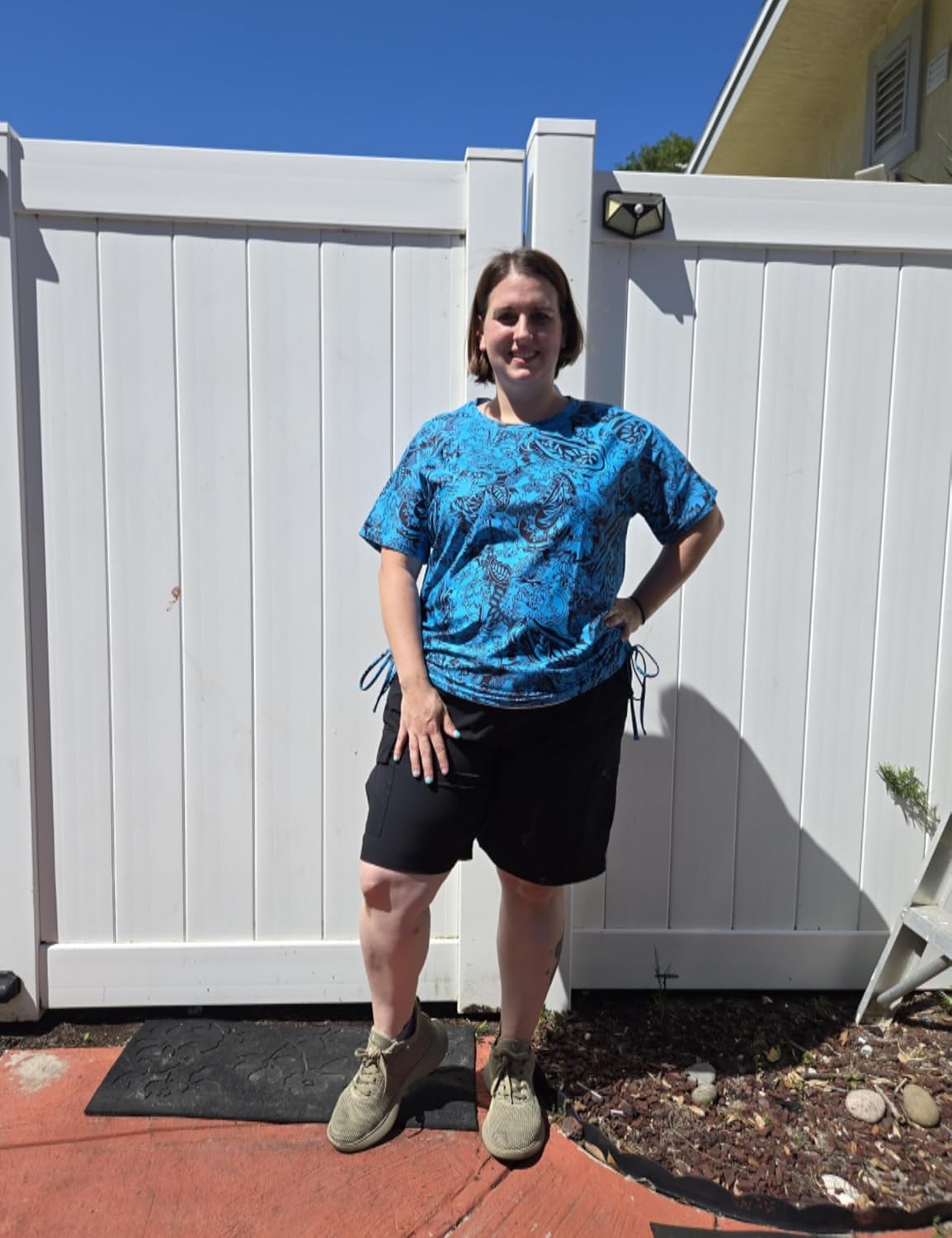 FOREYOND Women's Plus Size Golf Shorts Quick Dry 9'' Hiking Cargo Shorts Athletic Casual Summer Bermuda with Pockets - Image 2