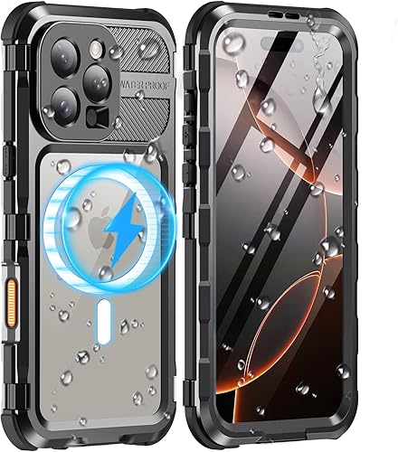 Miniatura 169 de WIFORT Funda impermeable para iPhone 14 Pro - Funda protectora de cuerpo completo de metal resistente, protector de pantalla integrado, IP68 a