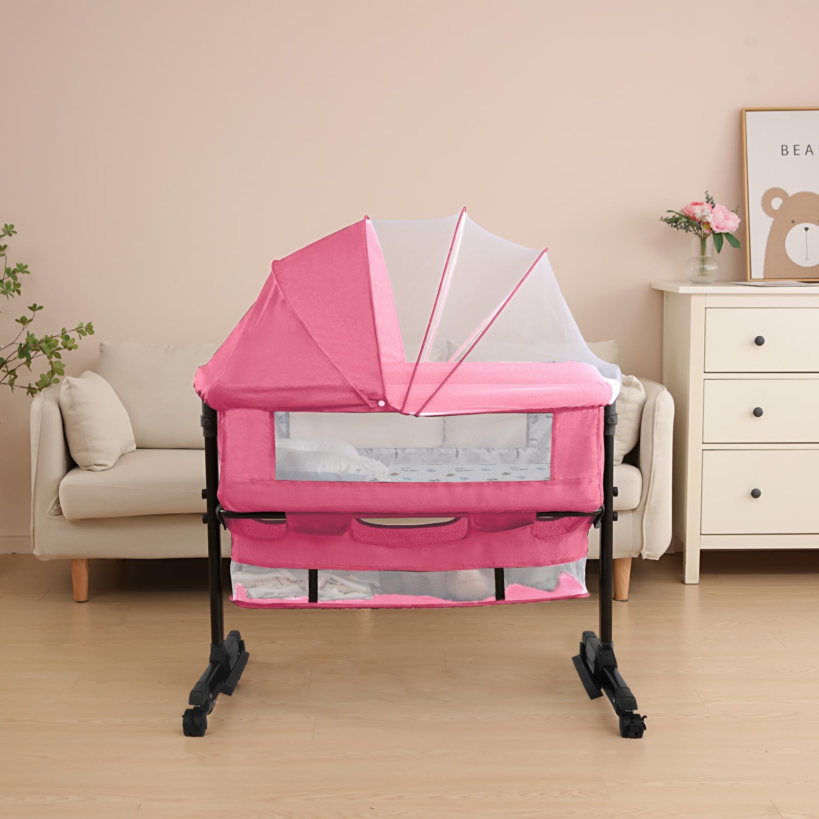 Amazon.com: YADAQE Baby Bassinet, Baby Basinet Bedside Sleeper
