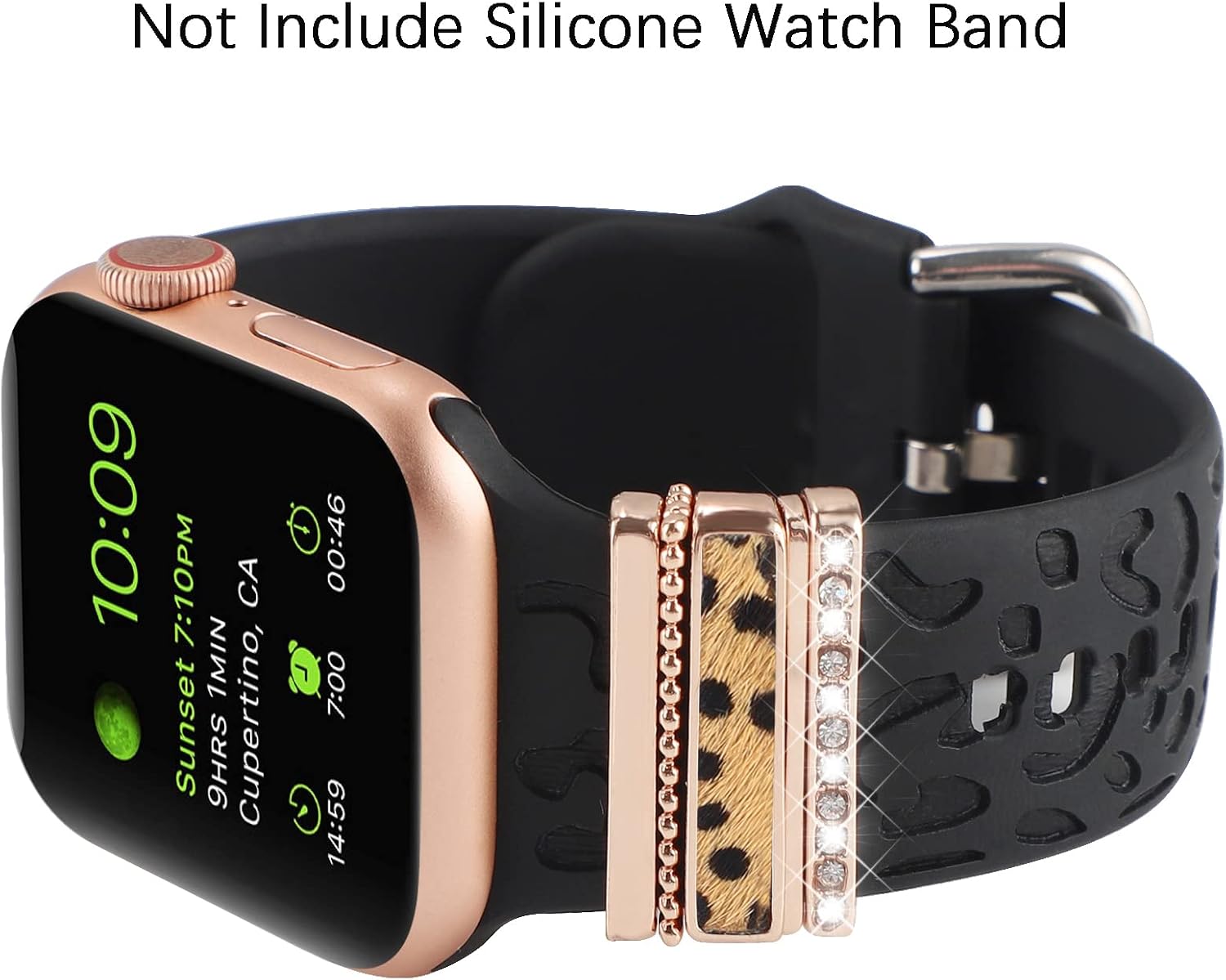 Decorative Rings Loops Compatible with Apple Watch Silicone Bands Charms image 2