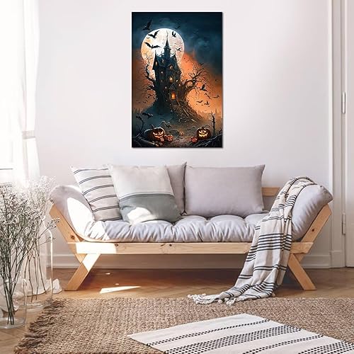 Miniatura 4 de Oso negro del bosque - Pintura impresa en lienzo impermeable HD para pared, lienzo enmarcado para sala de estar y dormitorio (16 x 20 pulgadas)