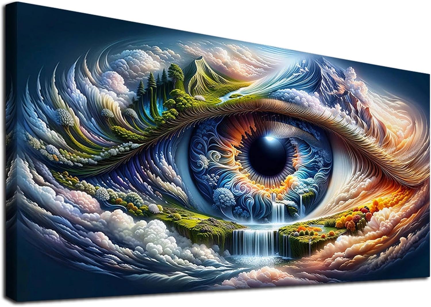 YALKIN DIY Diamond Painting Kits for Adults, Large Diamond Art with Round Drills Full Drill Gem Big Painting Set for Home Wall and Gifts 16 x 28 inch 40x70CM