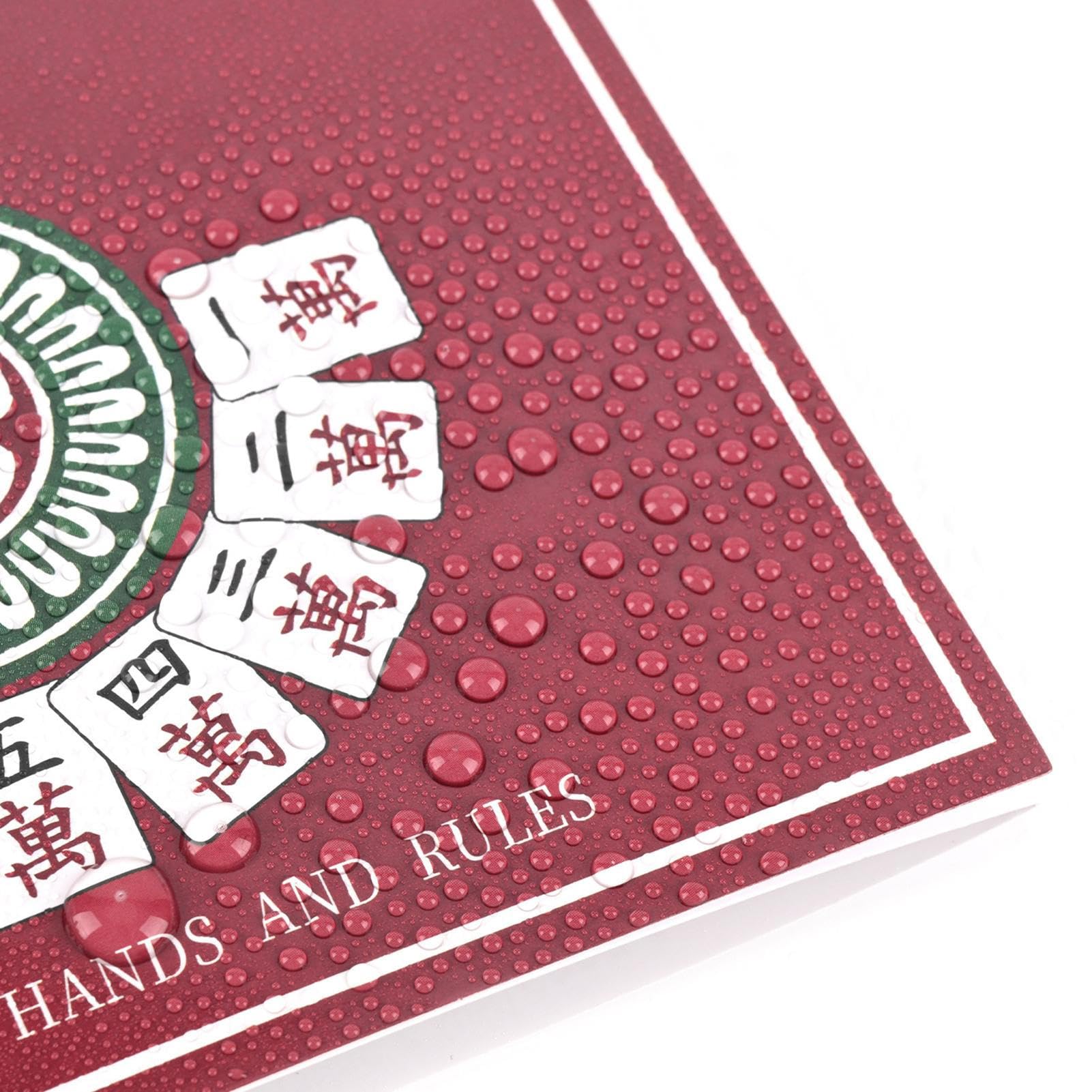 Mahjong Spielanleitung für Anfänger | 4-Teilige Anleitung Für Amerikanisches Tischspiel,wasserdichte Papier Mahjong Spielkarten,für Frauen Großeltern Freunde Party Urlaub Innenbereich