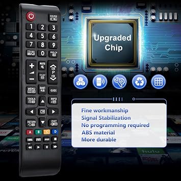 Universal remote control for Samsung Smart TV BN59-01175N AA59-00603A AA59-00741A AA59-00786A AA59-00602A BN59-01247A AA59-00743A compatible with all Samsung remote controls Universal Remote Control for Samsung TV Original Replacement Remote Control for AA59 BN59 Remote Responsive Buttons