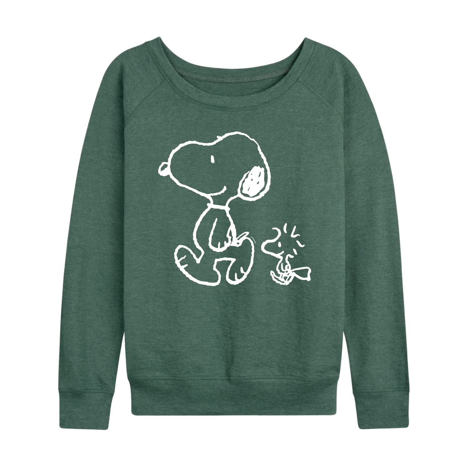 HYBRID APPARELPeanuts - I'll Follow You - Snoopy & Woodstock - Women's Lightweight French Terry Pullover