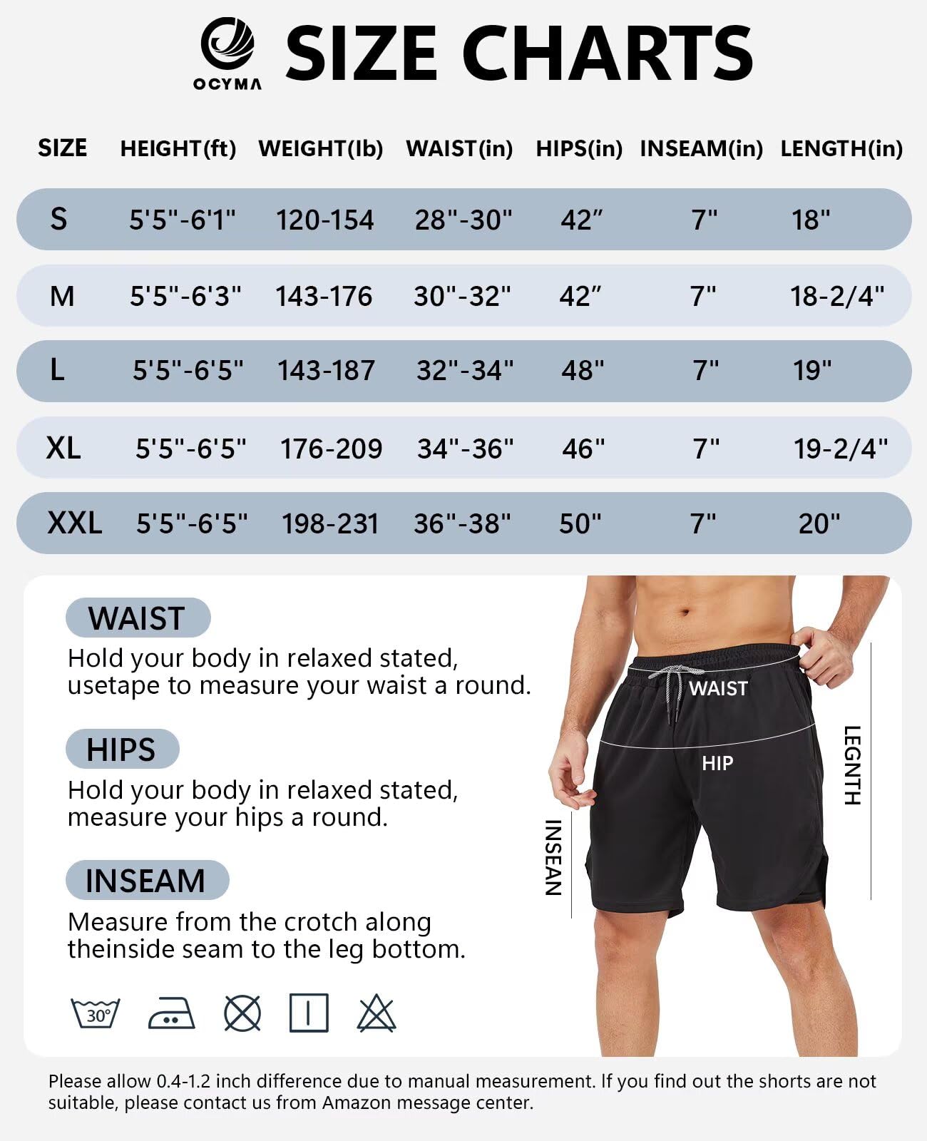 OCYMA Paquete de 3 pantalones cortos deportivos 2 en 1 para hombre con bolsillos de 7 pulgadas, pantalones cortos de malla transpirable para hombre, pantalones cortos de gimnasio de secado rápido con