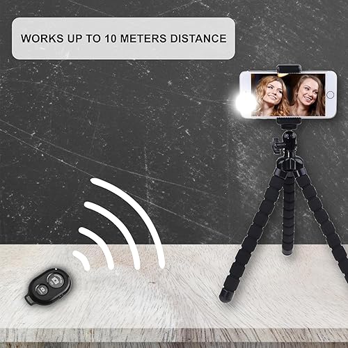 Miniatura 7 de Botones de obturador de control remoto inalámbrico para teléfonos inteligentes iPhone y Android, 1, negro, redondo con paño de limpieza de microfibra