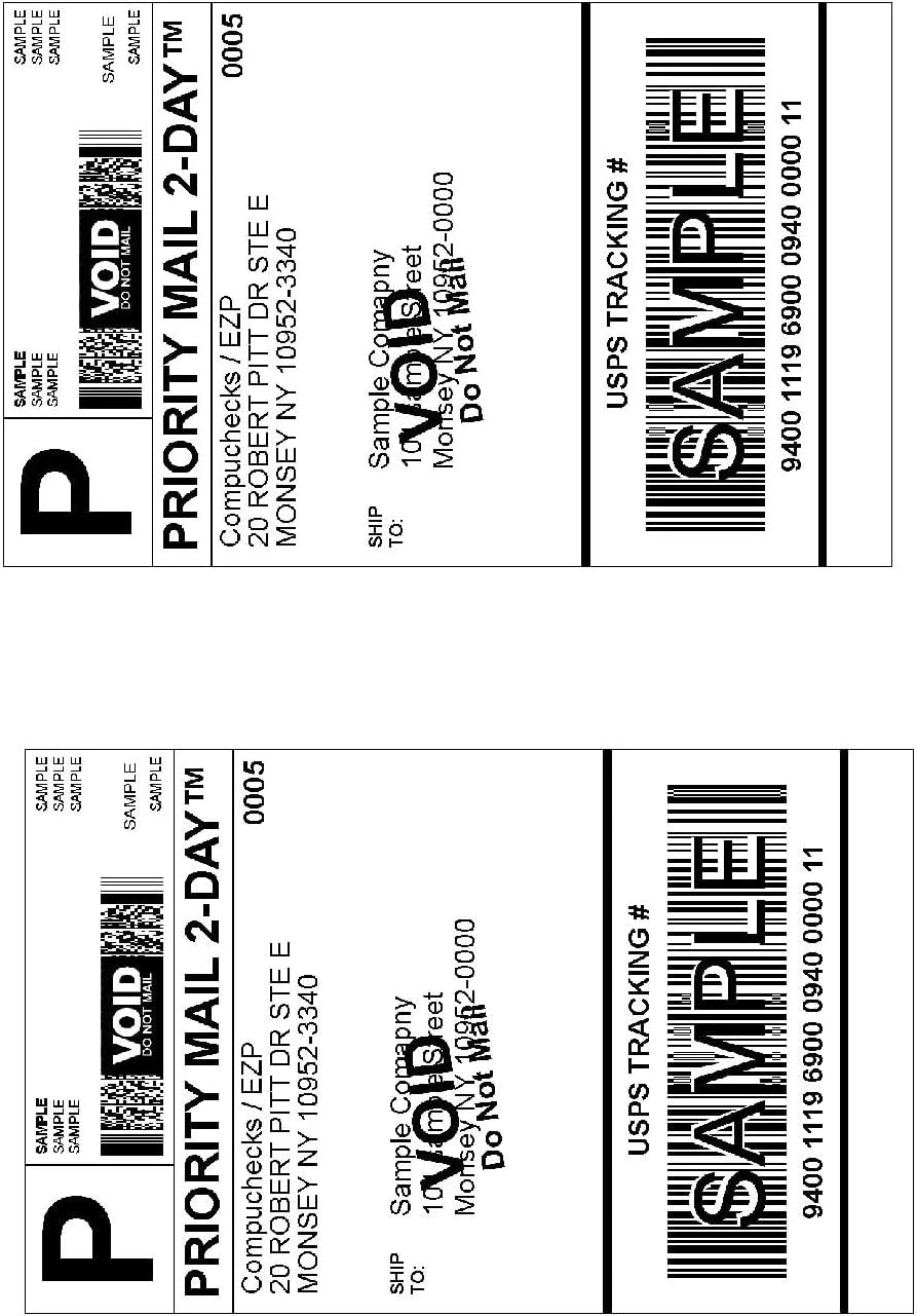 Compuchecks 40 Shipping Labels 2 Per Page for Laser Nepal Ubuy