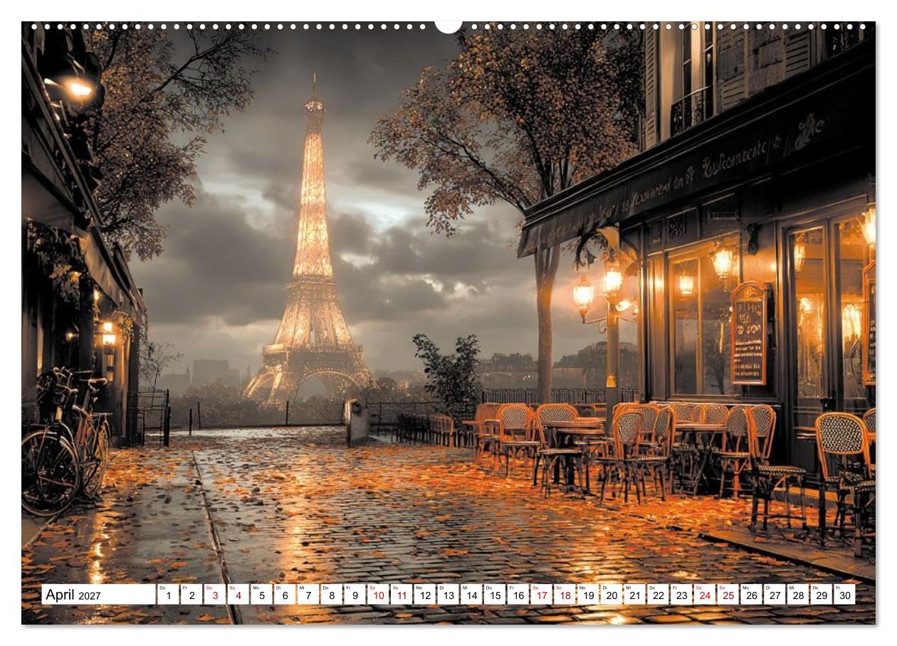 Bonjour, Kaffee! Bonjour, Paris! (Wandkalender 2027 DIN A2 quer), CALVENDO Monatskalender: Paris und seine vielfältige Café-Kultur (CALVENDO Orte) | DIN A2 Querformat · Wandkalender · Paris und seine vielfältige Café-Kultur
