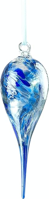 Friendship Birthstone Gem - Handmade Hanging Glass Birth Gem - SEPTEMBER Birthday - SAPPHIRE - Gem Drop Design