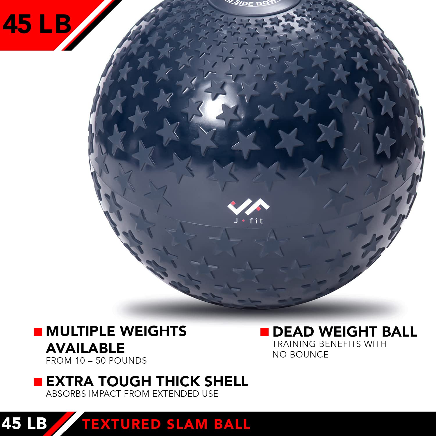 JFIT Palla Slam ponderata, 20,4 kg, Midnight Star