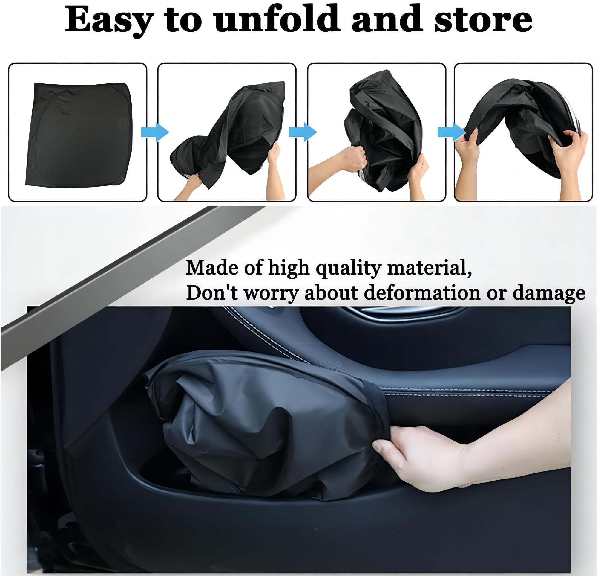 FFSWQAZ4A1 Parasole Auto Parabrezza Interno per Mazda3 Hatchback 2011-2023, Protettore Interno Contro i Raggi UV Parasole Pieghevole e Portabile,White