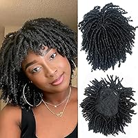 Vista 1 de Peluca de cabello de rastas para mujeres/hombres, 6 pulgadas, rastas cortas, pelucas con clip en trenzado, media peluca, rastas sintéticas, peluca