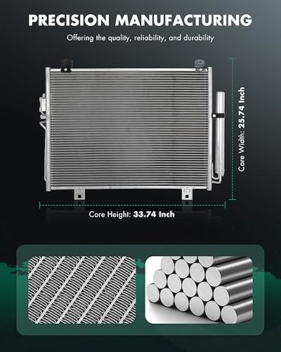 Vista 68 de SCITOO Aire acondicionado condensador compatible con Chevrolet, para modelos GMC - Silverado 2500 HD 2015-2019 - Sierra 2500 HD 2015-2019 - 6.0L