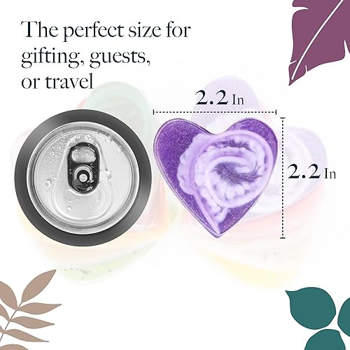 Miniatura 5 de Saavy Naturals Juego de jabón en forma de corazón, barra de jabón natural orgánica perfumada, gel de baño y barra de jabón vegana natural, barra de