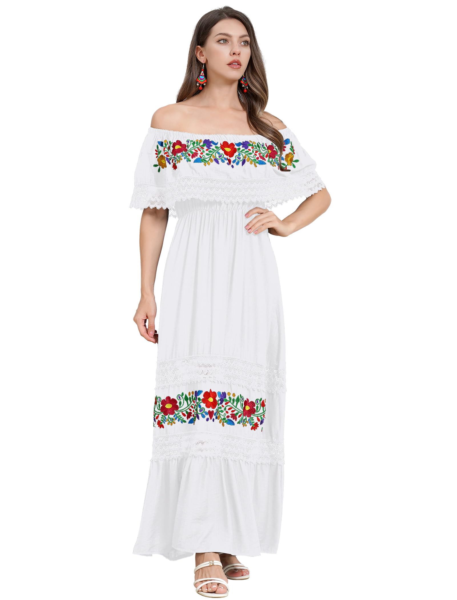 Lot #2579M: ABAFIP Women's Mexican Embroidered Dress - Size: SMALL