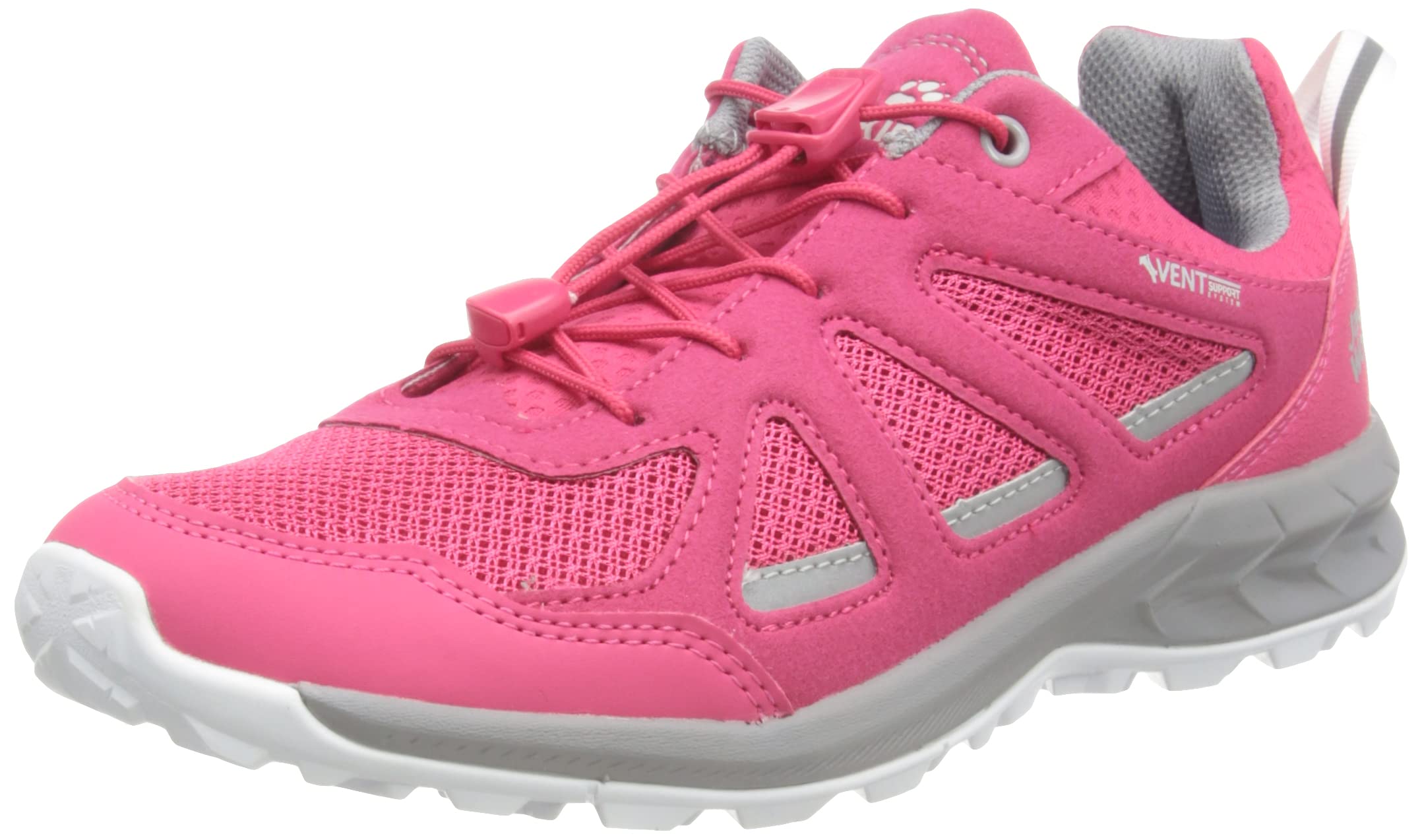 Jack Wolfskin Woodland 2 Vent Low W, Sneaker, red/Light Grey,