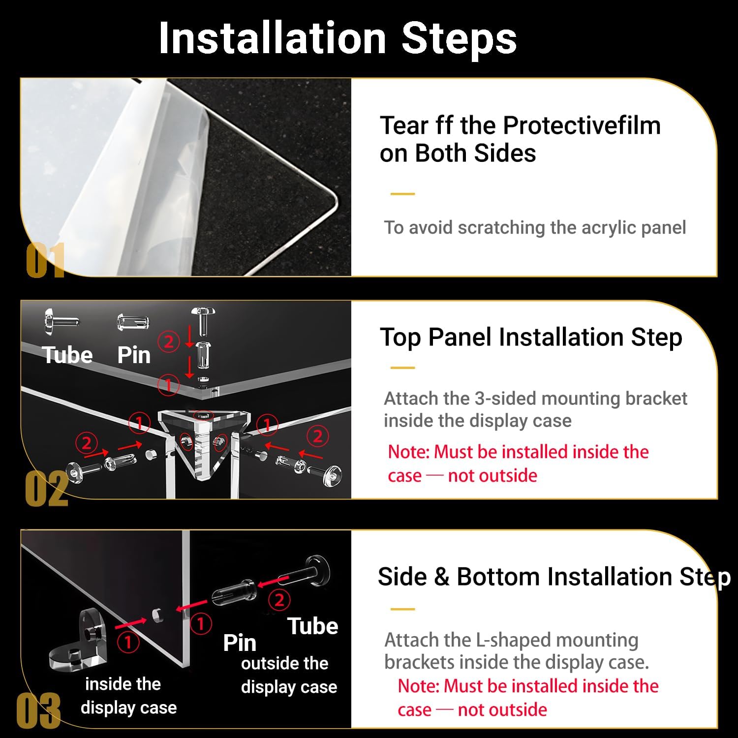 Universal Collector’s Display Case for LEGO 76300, 21061, 76294, 71411 - 3mm Dust Proof Acrylic Showcase for Arkham Asylum, Notre-Dame, X-Mansion, Bowser(Model Not Included)
