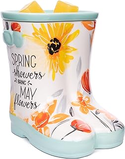 Wax Melt Warmer, Wax Warmer for Scented Wax Melts - Spring Collection Spring Showers - Candle Wax Melter for Fragrance Cubes and Tarts