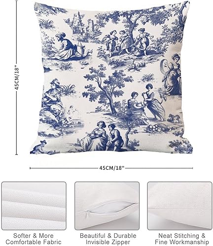 Vista 278 de ArogGeld Chinoiserie - Fundas de almohada escénicas asiáticas, estilo asiático, funda de almohada azul y verde Kelly, funda de cojín para decoración