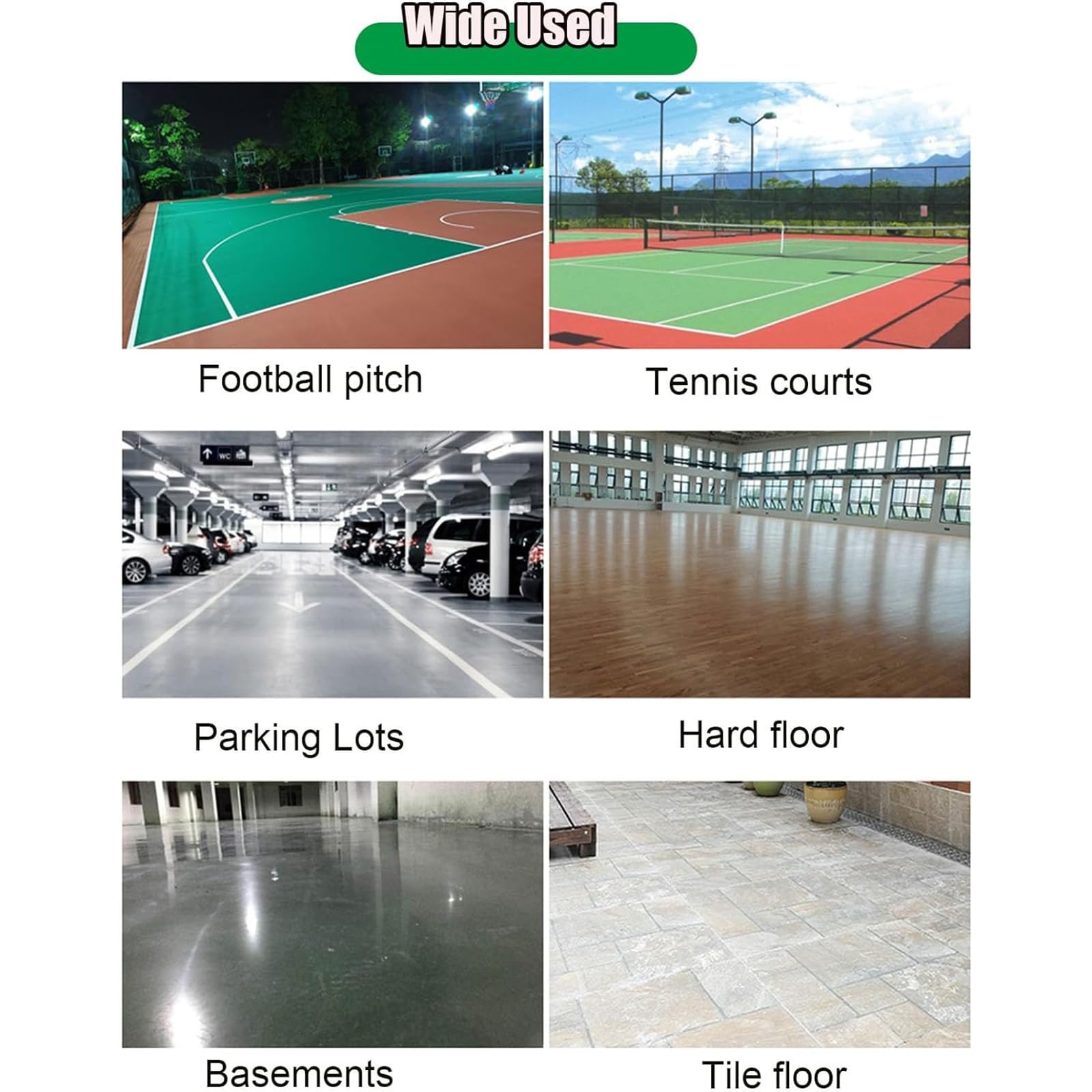Escobilla de goma profesional para cancha de tenis, con hoja de goma para patios, superficies de juego, charcos, cuartos húmedos, suelos de azulejos, empujador de agua comercial