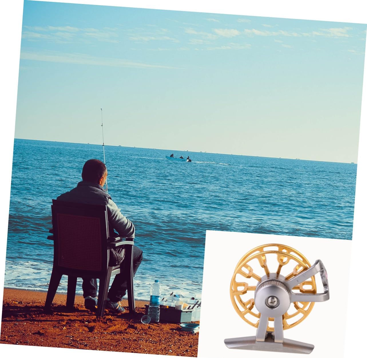 balacoo 2pcs Fly Fishing Reel Metal Fishing Wheel Comfortable Touch for Anglers