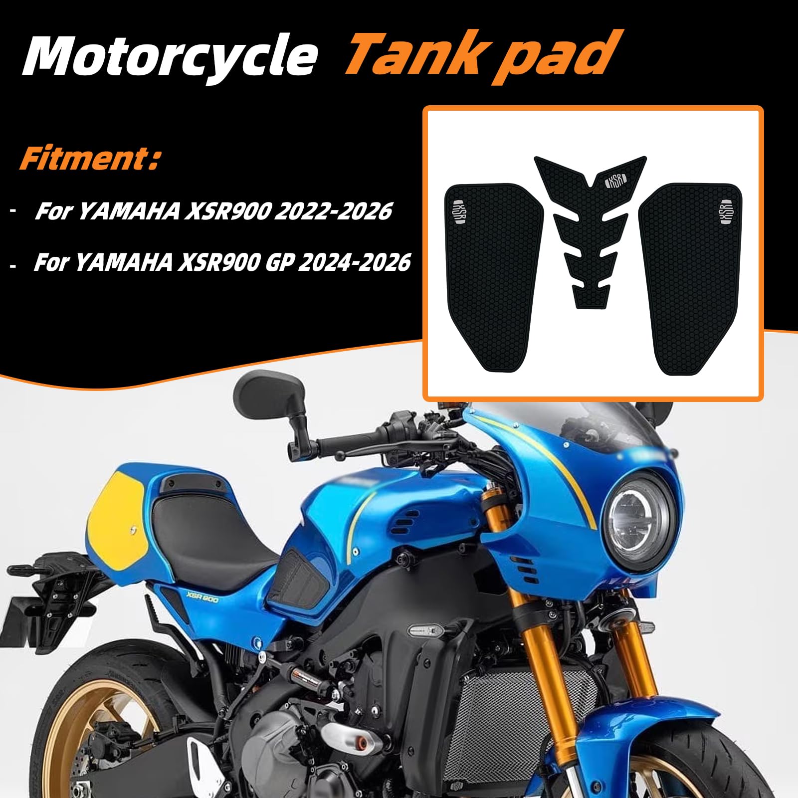 YAMAHA XSR900 パッド付きタンク Amazon | CHILILI タンクパッド YAMAHA XSR900 2022-2025 XSR900 GP