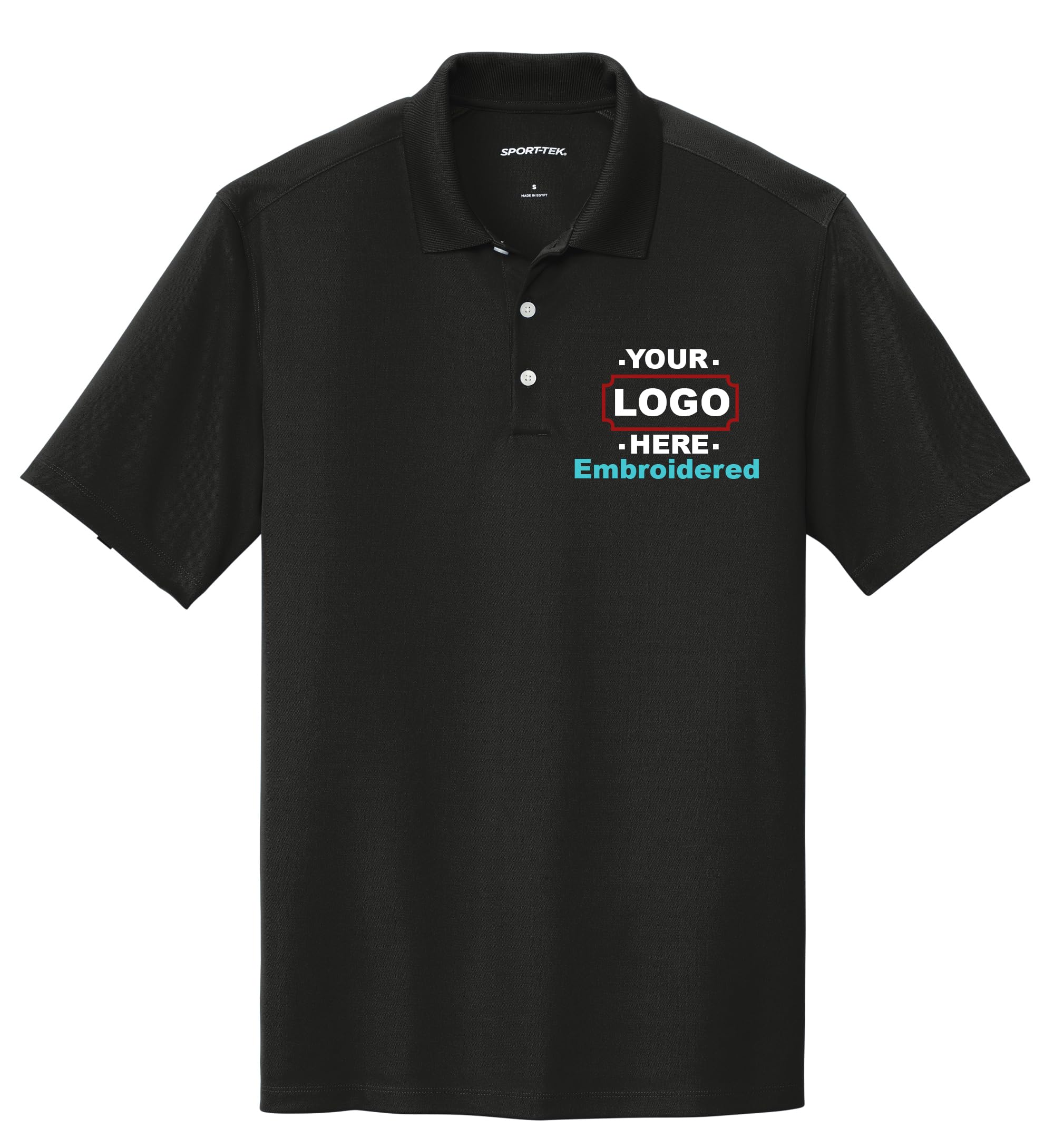 Personalized Polo Shirt with Embroidered Logo and Text, Custom Golf or Work Polo Shirt, Moisture Wicking Fabric, Breathable Material, Ideal for Business, Teams, Uniforms, Gifts