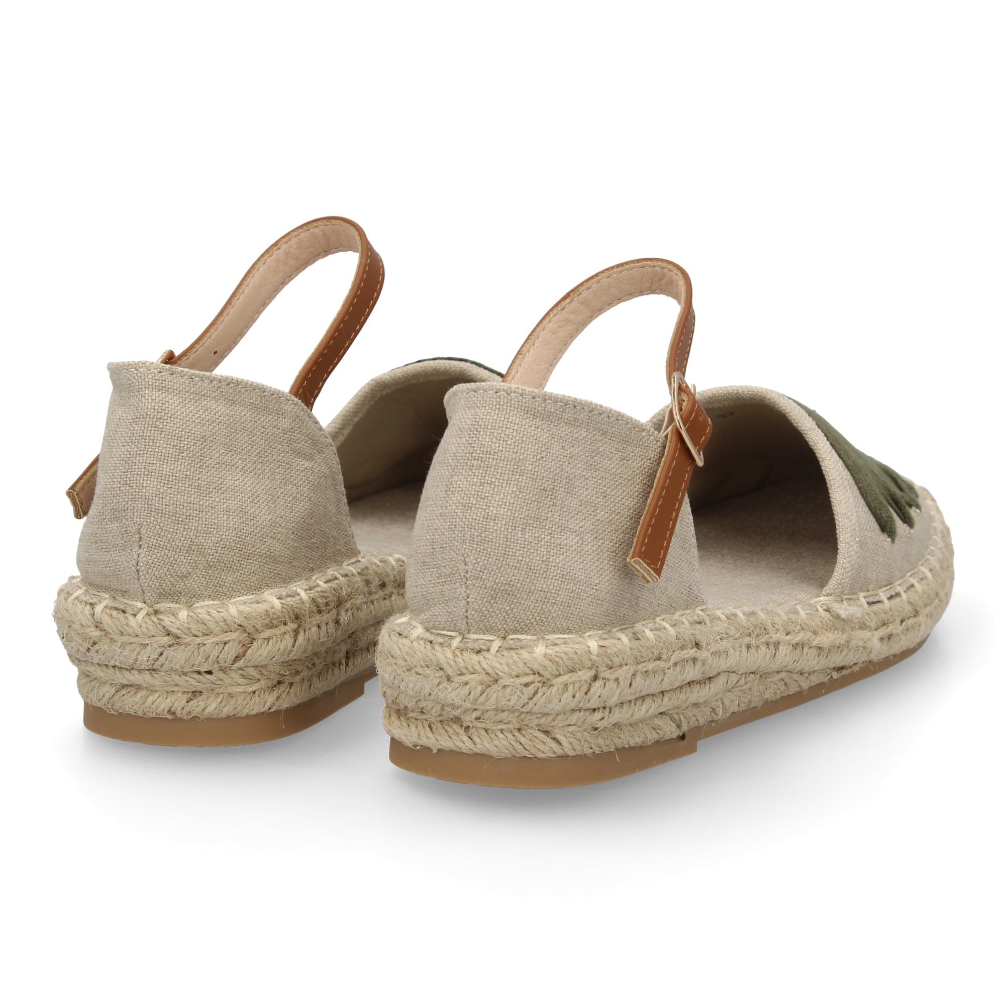 shoes&blues.es Espadrillas da Donna dal Design Fresco e Naturale, perfette per L'Estate. Caratterizzate da Cinturini Colorati sul Davanti. Punta e Tallone Chiusi, Suola in Juta Comoda e Leggera.