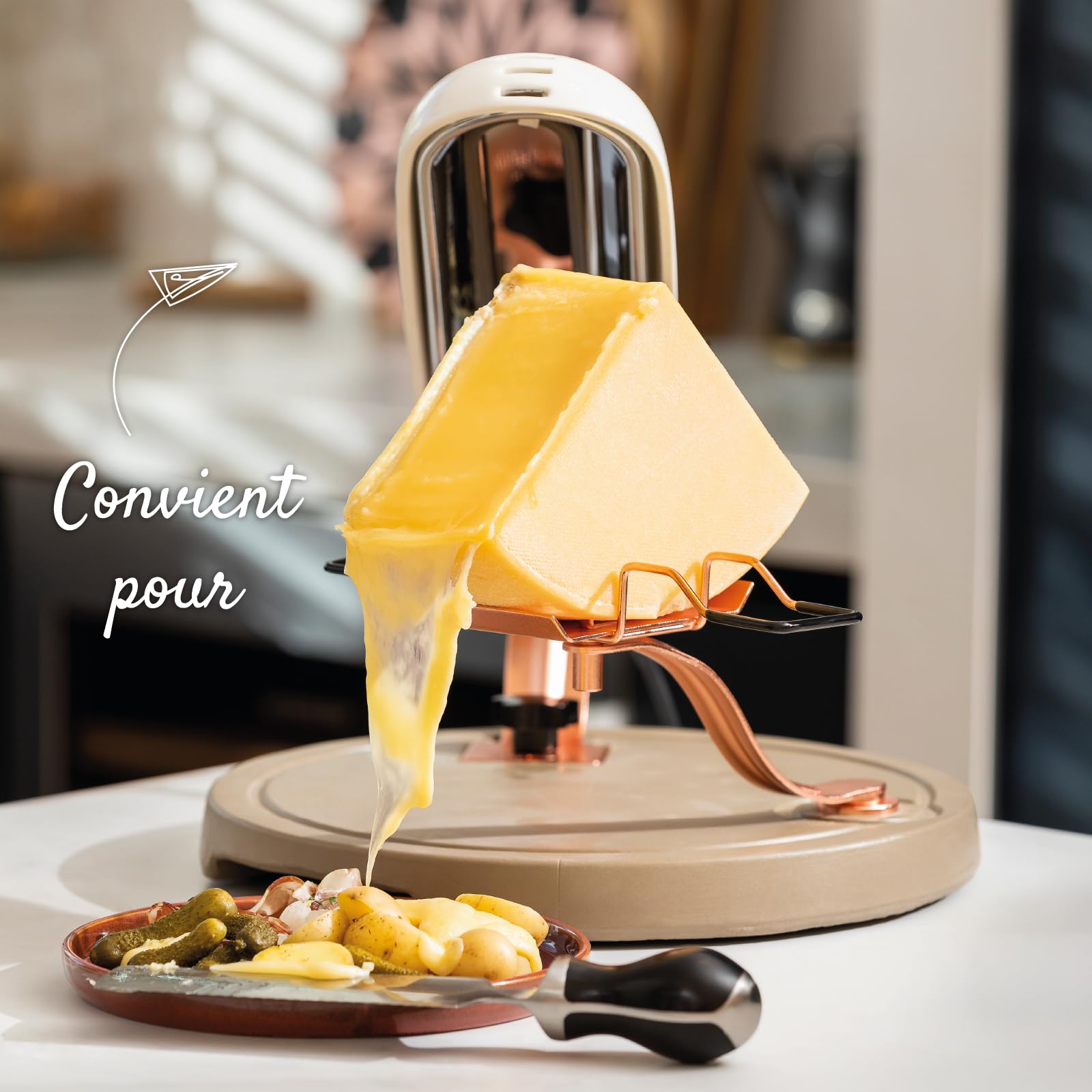 BOSKA Couteau à raclette PRO – Acier inoxydable – Spatule – Bord dentelé – Raclette – Outil de service et de découpe pour fromage ou couteau à pain – Petit couteau de cuisine durable
