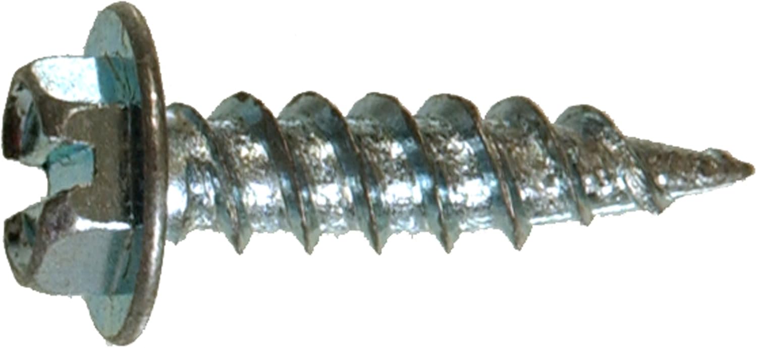 82226 8-Inch x 1/2-Inch Hex Washer Head Slotted Self Piercing Screw, 100-Pack, No Size, No Color, 100 Count