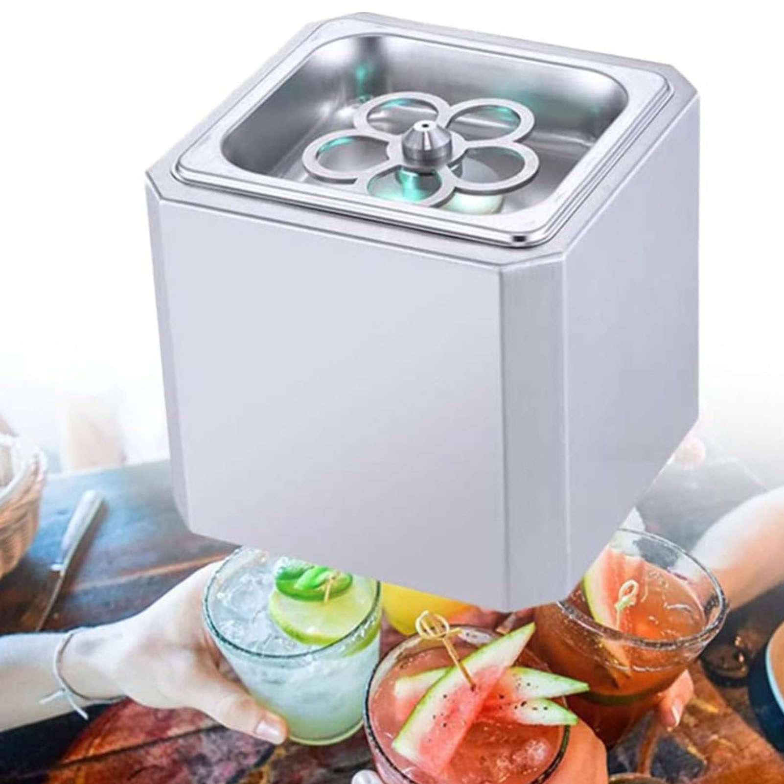 AYCDL Glass Froster,Quick Cooling CO2, with LED Light, Instant Drink Chiller, for Bar, Restaurant, Kitchen, Cocktail, Beer, Drinks