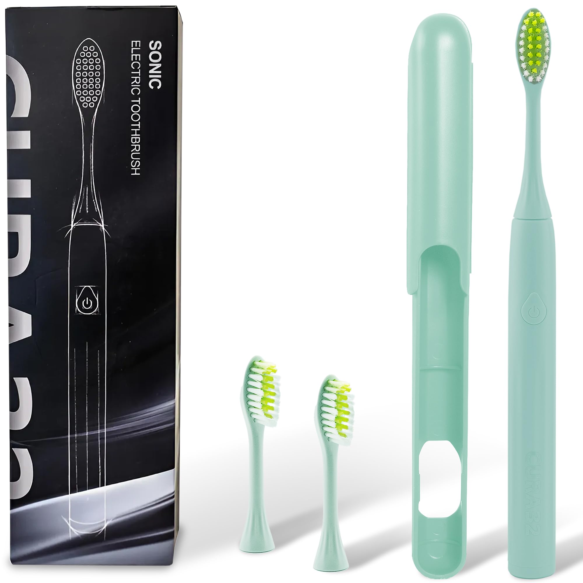 Electric Toothbrush - Waterproof Ultrasonic Toothbrush with 37500 VPM High-Frequency Vibrations, Soft Dupont Bristles & 2-Min Timer - Deep Cleaning for Teeth and Gums (Green)-image-40