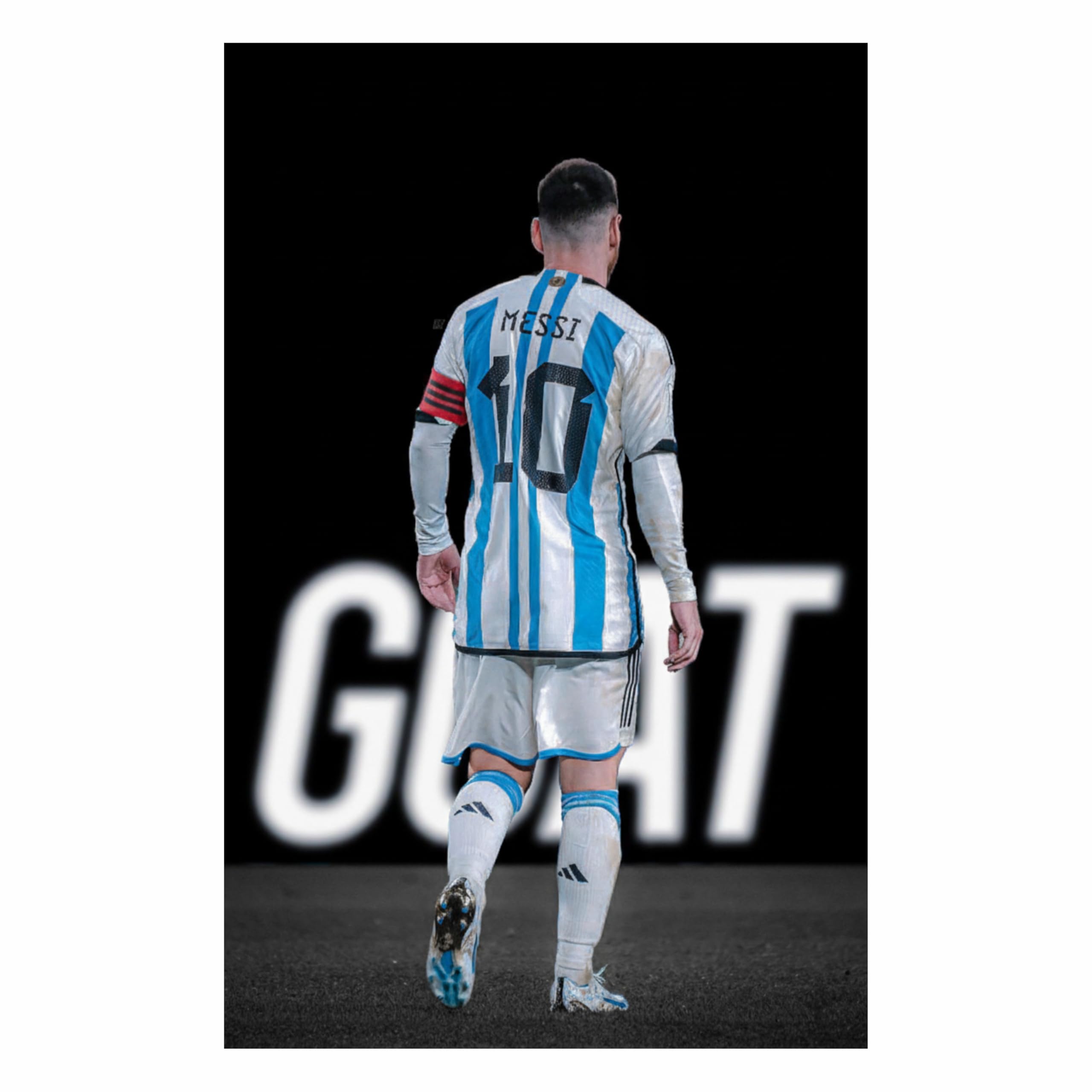 Goodi Cart Lionel Messi Poster Set of 6 | Unframed 8 x 12 Inch Football Wall Art Prints on 300 GSM Paper | Aesthetic Soccer Wall Posters for Bedroom, Hostel, Living Room & Office Décor 4