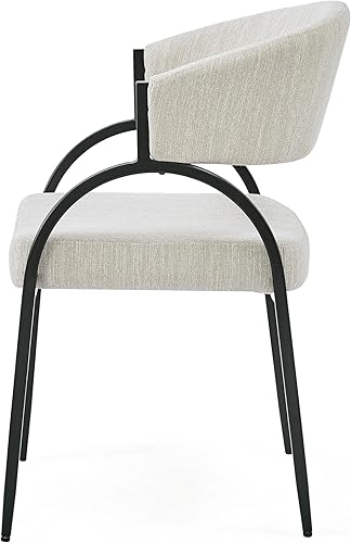 Miniatura 6 de Juego de 2 sillas de comedor tapizadas con patas de metal, sillas de cocina modernas, sillas de escritorio para mesa de comedor y juegos de sillas,