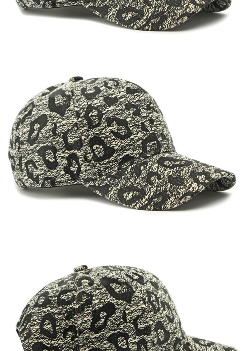 Casquette de baseball camouflage, motif texturé, bleu marine et noir