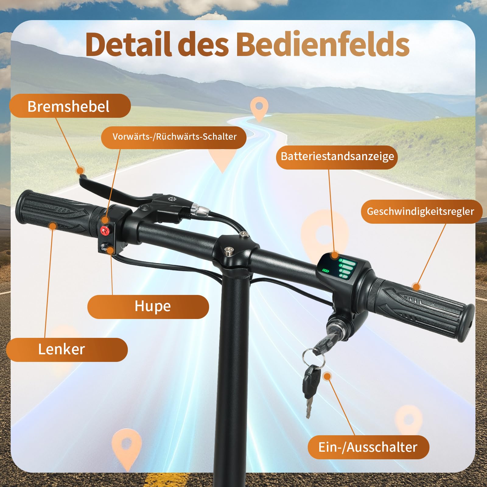 Elektromobil Klappbar für Senioren, 60Km Seniorenmobil leicht, einfach aufzubauen und schnelles Aufladen, Stabiler Mobilitätsroller mit 4 Räder (Blau)