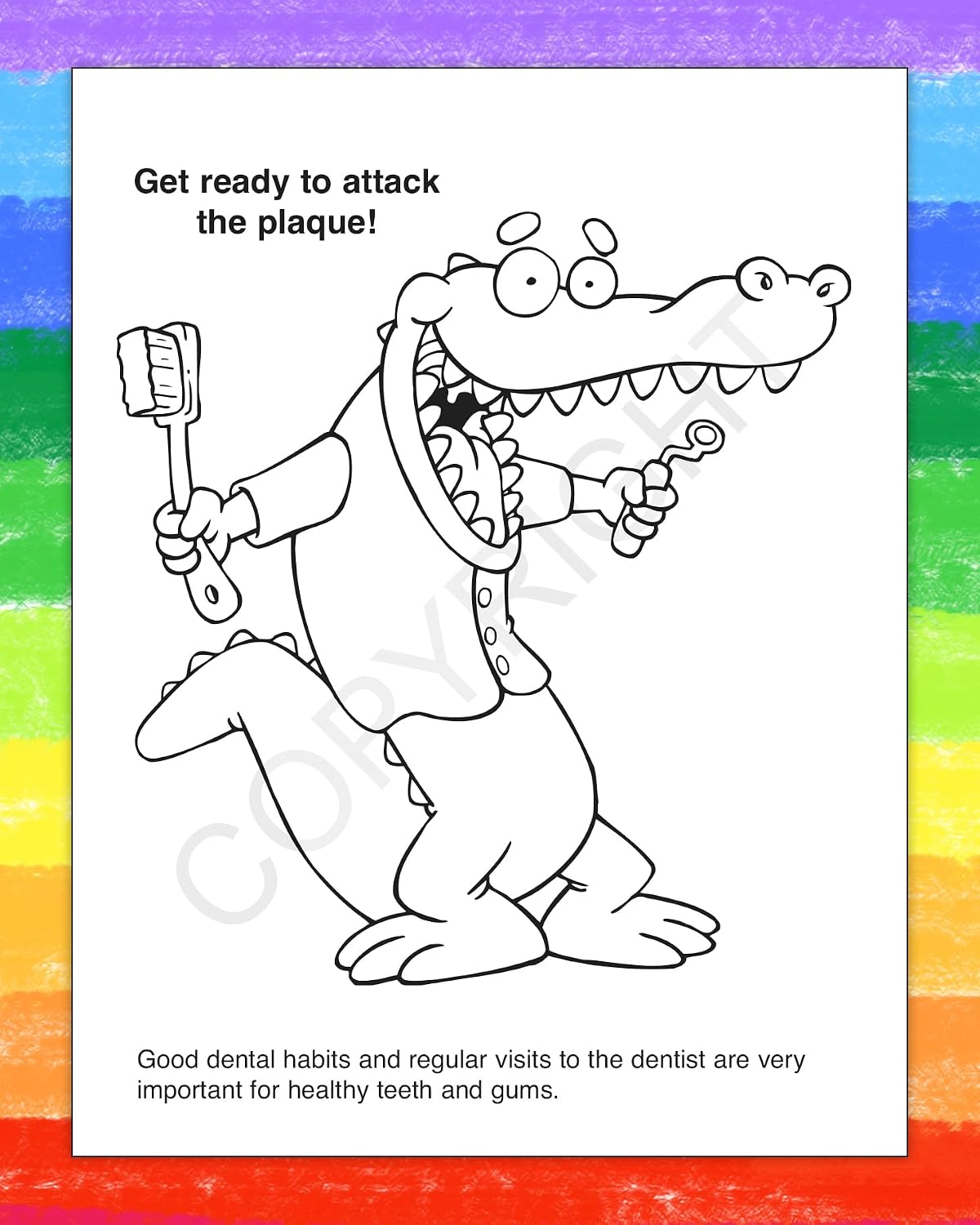 ZOCO – It's Tooth Time – Custom Promotional Coloring & Activity Books (250 Bulk Pack, Without Crayons) – Dental Hygiene Education Toys for Kids