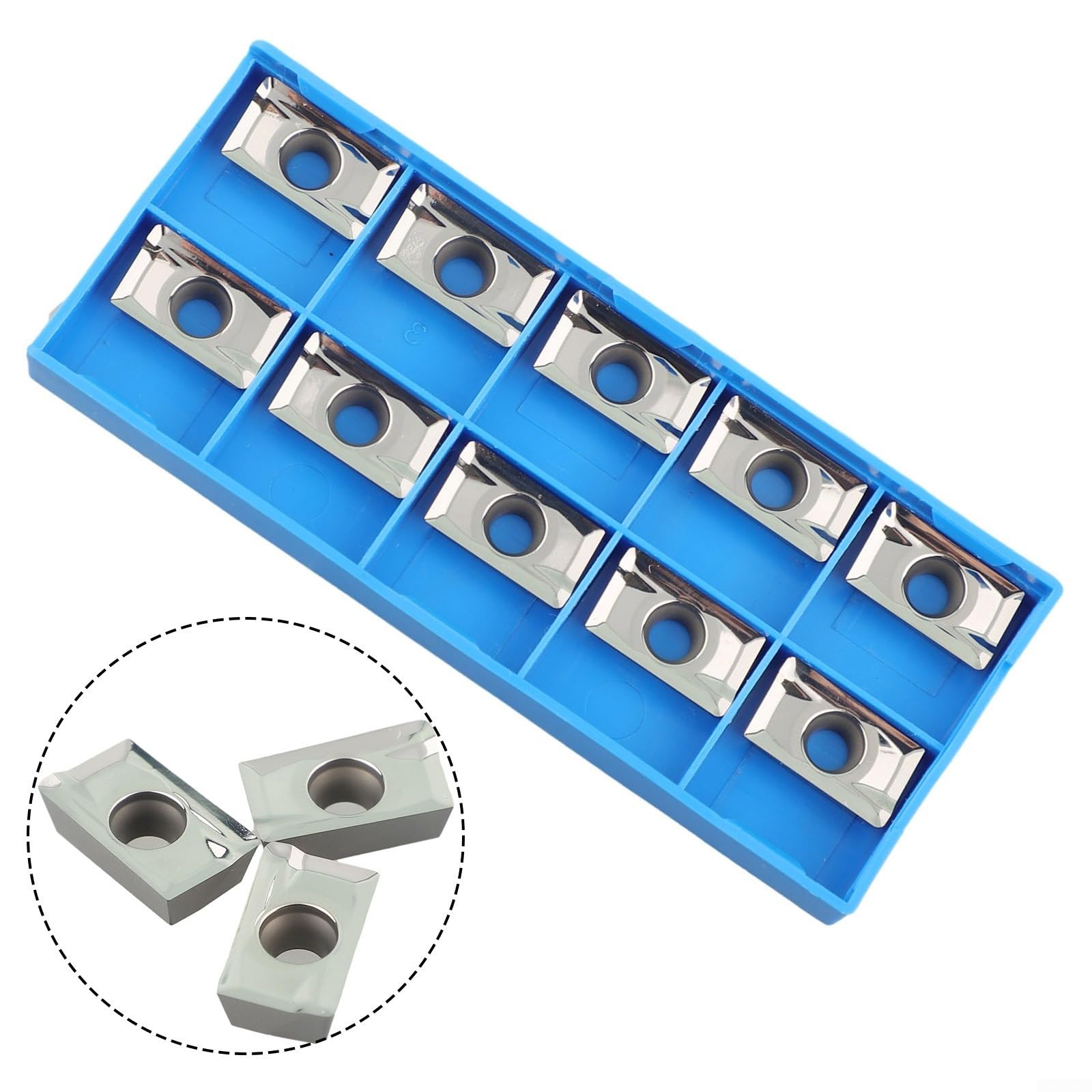 APMT1604PDER-MA3 Lot de 10 inserts de fraisage indexables en carbure H01, usinage en aluminium, pour semi-finition et finition, porte-outils CNC compatible avec APKT1604