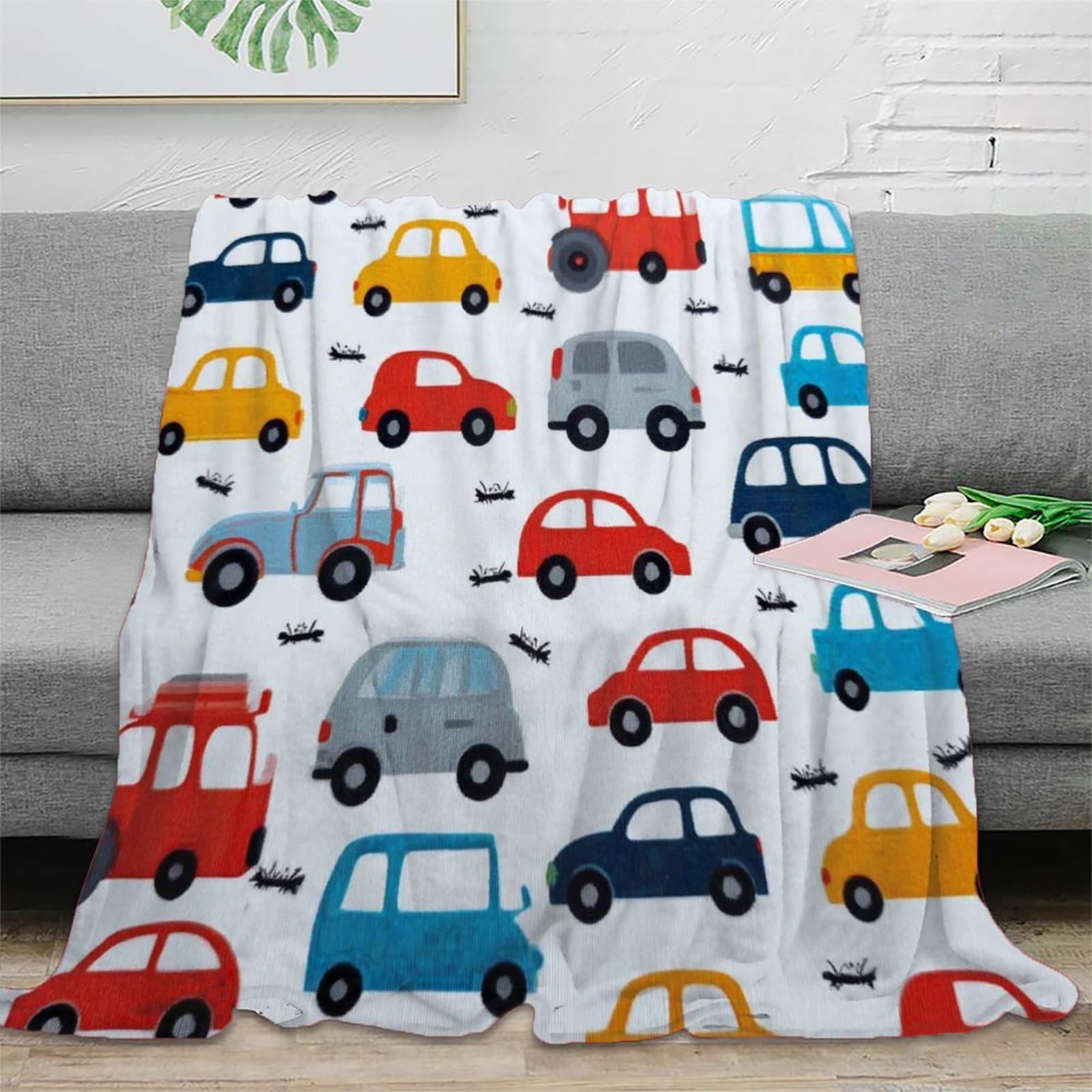 Plaid voiture 3D anti-poussière et antistatique pour la literie des enfants allergiques