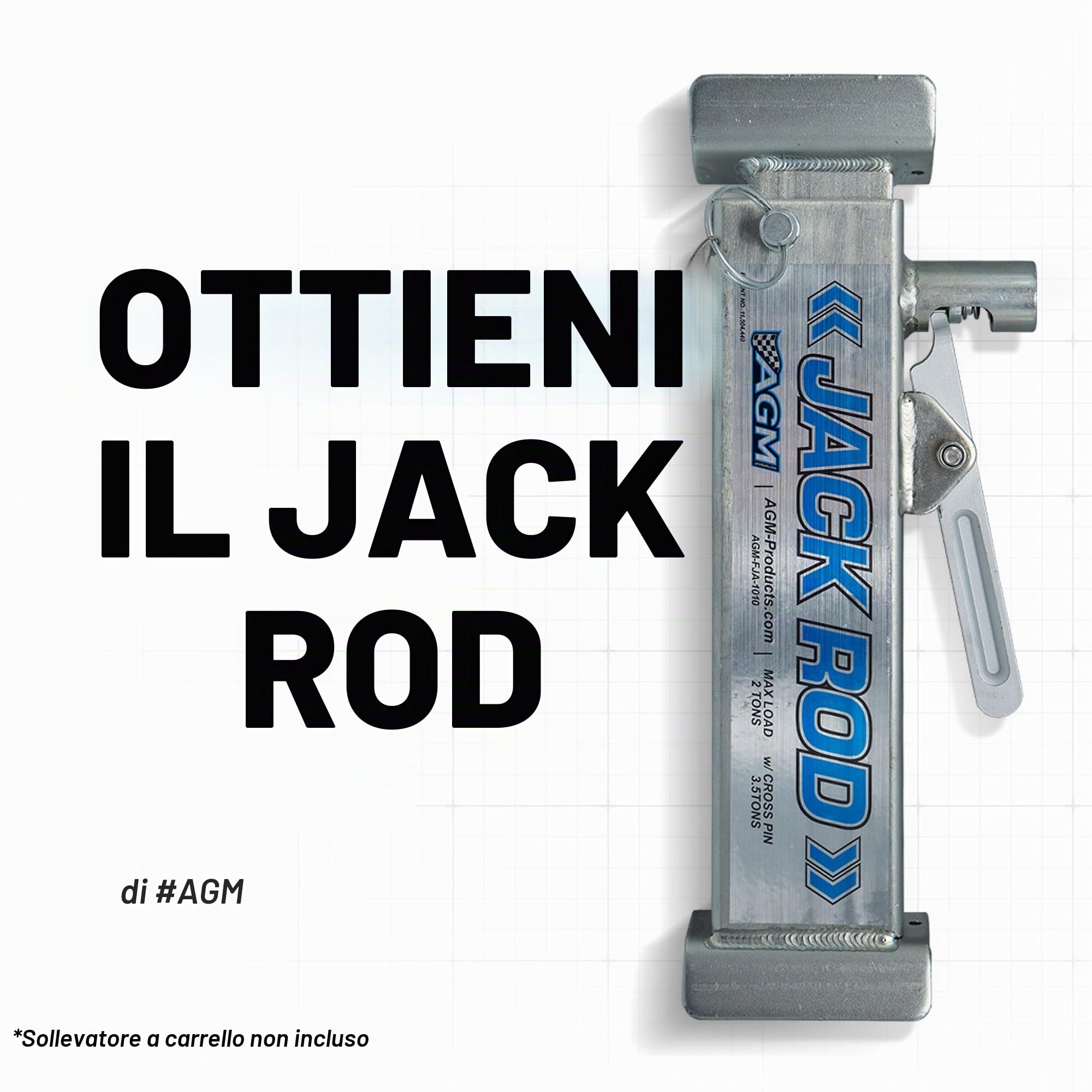 AGM-Products - Cric da Pavimento, Facile da Usare, per 3,5 tonnellate, Jack Non Incluso, spremere per estendersi, Si blocca automaticamente, sqeeze per Rimuovere Auto, Camion, SUV